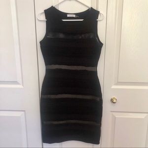 Calvin Klein | Fitted Mesh Panel Dress